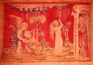 Angel emptying a censer by Nicolas Bataille