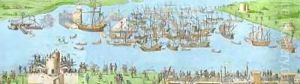 The Encampment of the English Forces near Portsmouth during the Battle of the Solent 5 by James Basire