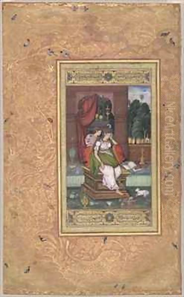 Melancholic Woman and Attendant, from Northern India - view 1