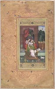 Melancholic Woman and Attendant, from Northern India