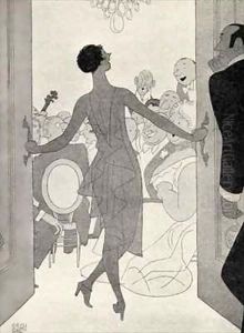 Frontispiece illustration from 'But Gentlemen Marry Brunettes' by Ralph Barton