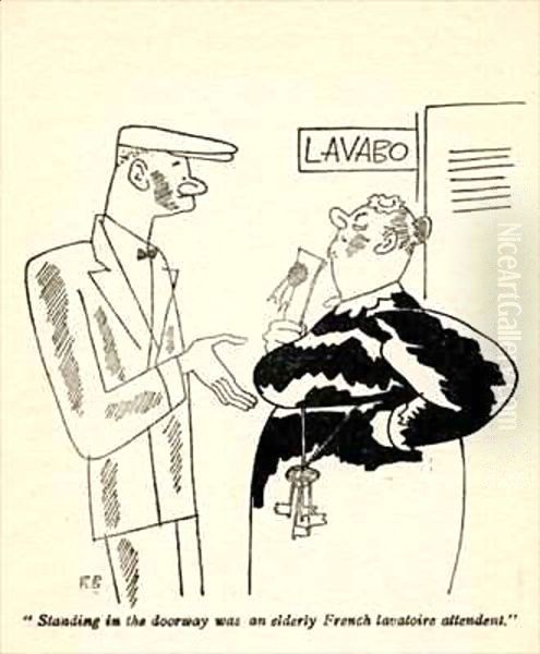 Standing in the doorway was an elderly French lavatoire attendent - view 1