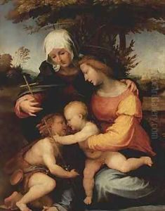 Madonna and Child St.Elizabeth and the infant St.John the Baptist by Fra Bartolommeo della Porta