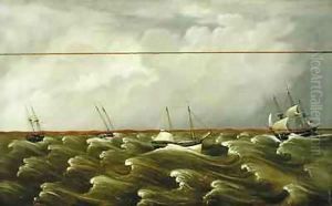 The Great Gale of 1846, Fireboard by William Thompson Bartoll