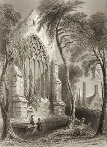 Youghal Abbey, County Cork, Ireland by William Henry Bartlett