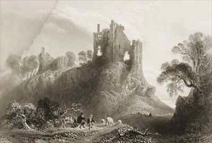 Carrigogunnell Castle, Near Limerick, County Limerick, Ireland by William Henry Bartlett