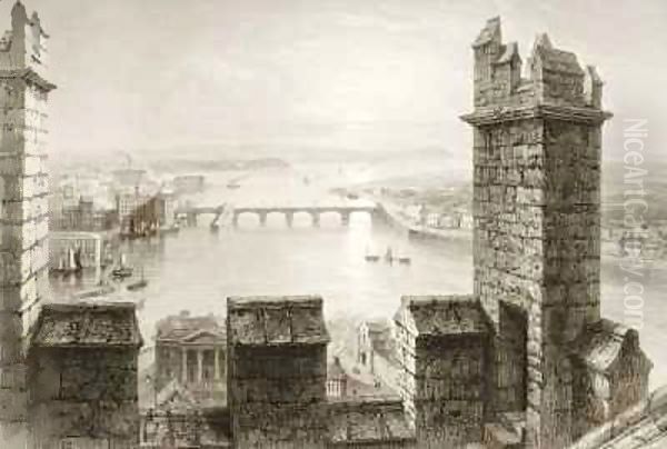 The River Shannon and Limerick from the Cathedral Tower, County Limerick - view 1