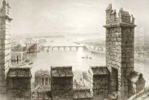 The River Shannon and Limerick from the Cathedral Tower, County Limerick by William Henry Bartlett