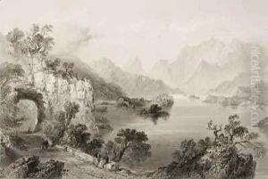 The Upper Lake at Killarney, County Killarney, Ireland by William Henry Bartlett