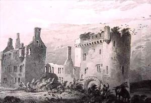 Castle of Loghort, County Cork, Ireland by William Henry Bartlett