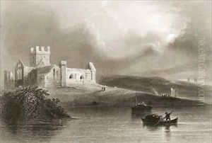 Dunbrody Abbey, County Wexford, Ireland by William Henry Bartlett