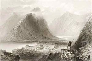 Delphi Lodge, County Mayo, Ireland by William Henry Bartlett