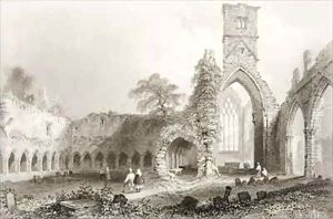 Sligo Abbey, County Sligo, Ireland by William Henry Bartlett