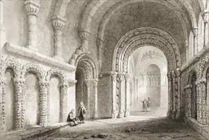 Cormac's Chapel (built 1127-34), The Rock of Cashel, County Tipperary, Ireland by William Henry Bartlett