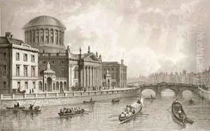 The Four Law Courts, Dublin by William Henry Bartlett