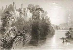 Lismore Castle, Lismore, County Waterford, Ireland by William Henry Bartlett