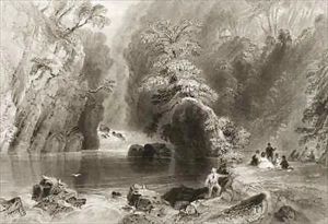 The Dargle River, County Wicklow by William Henry Bartlett