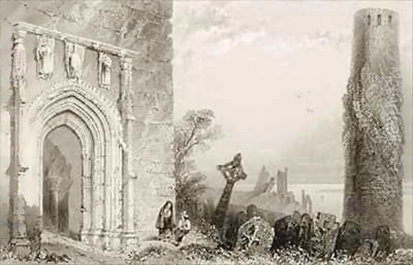 Doorway to a Temple, Clonmacnois, County Offaly, Ireland - view 1