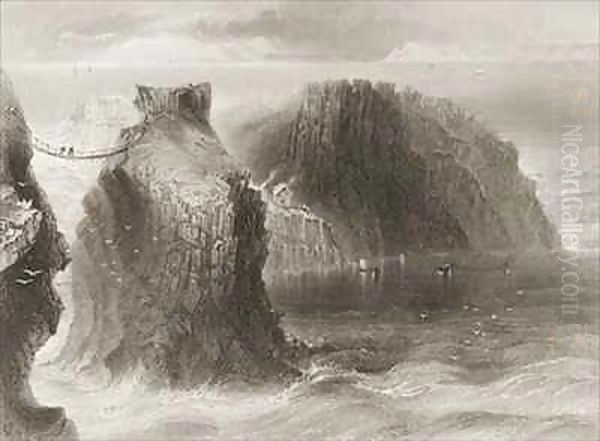 Carrick-a-Rede Rope Bridge, County Antrim, Northern Ireland - view 1