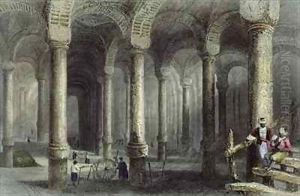 The Cistern of Bin-Veber-Direg, or The Thousand and One, Istanbul by William Henry Bartlett