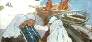 Breton Fishergirls by Charles William Bartlett