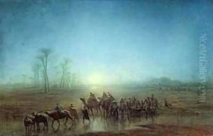 Caravan of Bedouins by Francois Pierre Bernard Barry
