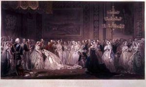 A Drawing Room at St. James's Palace in the reign of Queen Victoria by Jerry Barrett