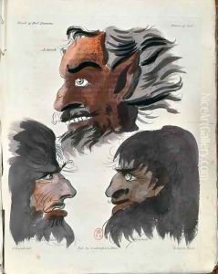 Astaroth, Abaddon and Mammon, three demons from 'The Magus' by Francis Barrett