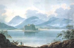 View across Loch Awe, Argyllshire, to Kilchurn Castle and the Mountains beyond