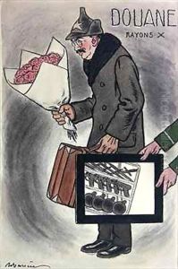 Cartoon of the Soviet Ambassador to France, Valerian Devgalevsky