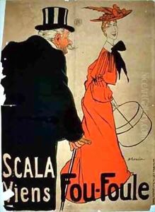Poster advertising 'Viens Fou-Foule' at the Scala, Paris