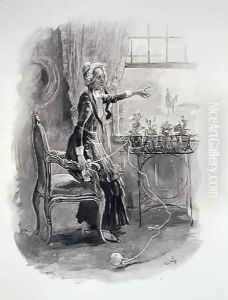 Mrs Betsy Trotwood, from 'Charles Dickens A Gossip about his Life' by Frederick Barnard