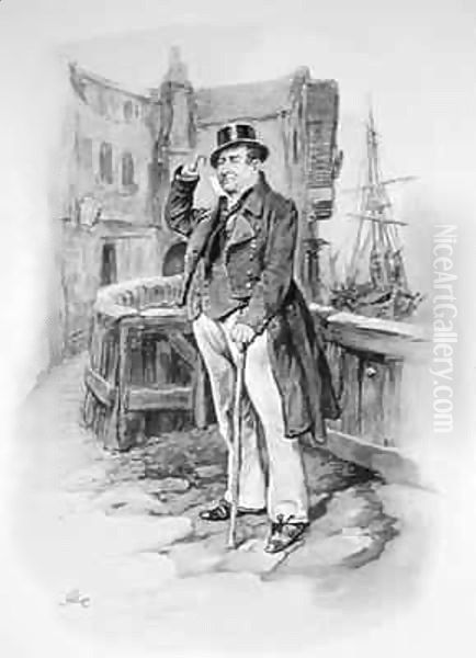 Captain Cuttle, from 'Charles Dickens A Gossip about his Life' - view 1
