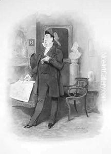 Mr Pecksniff, from 'Charles Dickens A Gossip about his Life' by Frederick Barnard