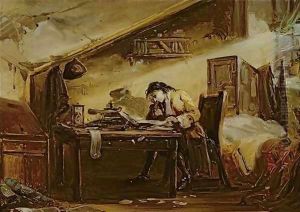 Thomas Chatterton in His Garret by John Joseph Barker