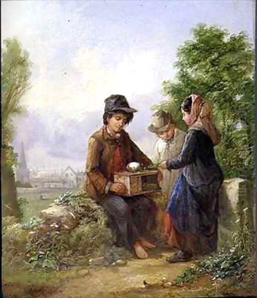 Boy with a Guinea Pig - view 1