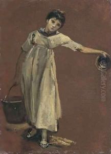 Girl carrying a pail