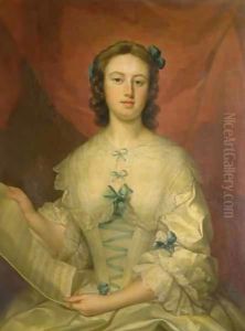 Portrait of a Lady with Sheet Music by Thomas Bardwell