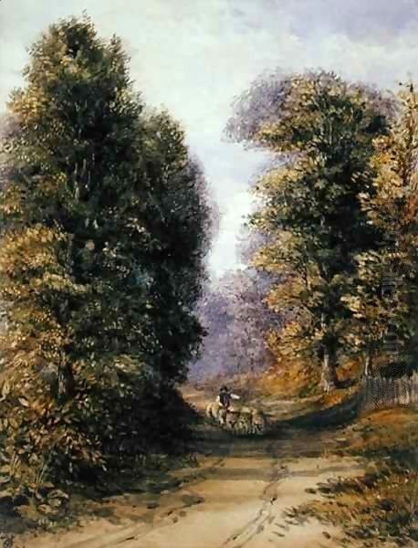 Worple Road from Thornton Hill with Shepherd and Flock - view 1