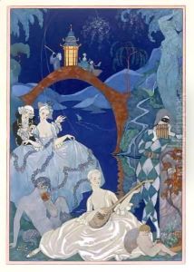 Ball Under the Blue Moon by Georges Barbier