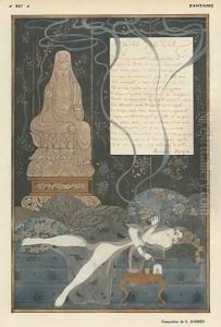 Opium den, illustration from 'Fantasio'