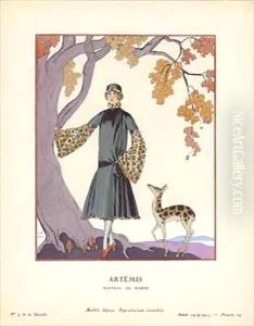 Artemis - Manteau de Worth by Georges Barbier