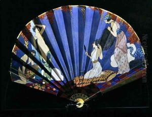 'Femmes a la Toilette', fan made for the Parisian Couturier, Madame Paquin by Georges Barbier