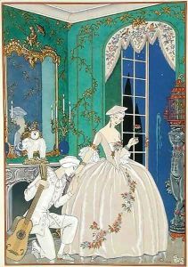 Illustration for 'Fetes Galantes' 2 by Georges Barbier