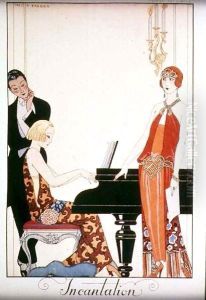 Incantation illustration for 'Gazette du Bon Ton' by Georges Barbier