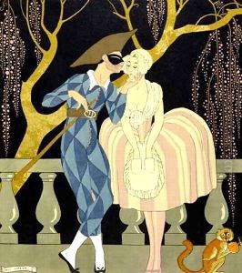 Harlequin's Kiss by Georges Barbier
