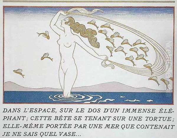 Woman wading through water - view 1