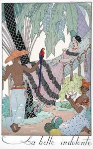 The idle beauty by Georges Barbier