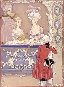 Women in a Theater Box by Georges Barbier