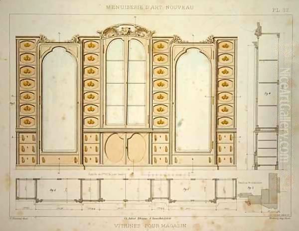 Design for a shop display cabinet - view 1